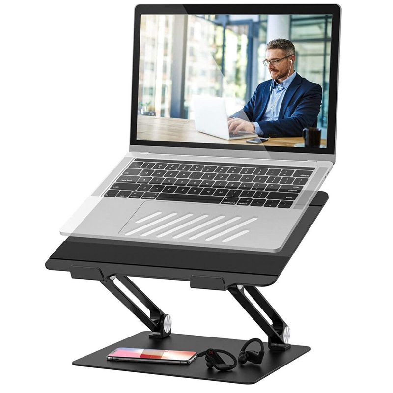 295 * 230 * 40 mm-es Alumíniumötvözet Összecsukható Laptopállvány 11-17 Hüvelykes Hordozható Állítható Számítógépes Állvány Hőelvezető Tartó