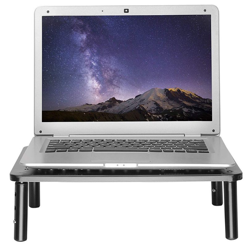 3 Szintben Állítható Magasságú Monitorállvány Emelő Laptop Állvány Számítógép Pc Nyomtatóhoz
