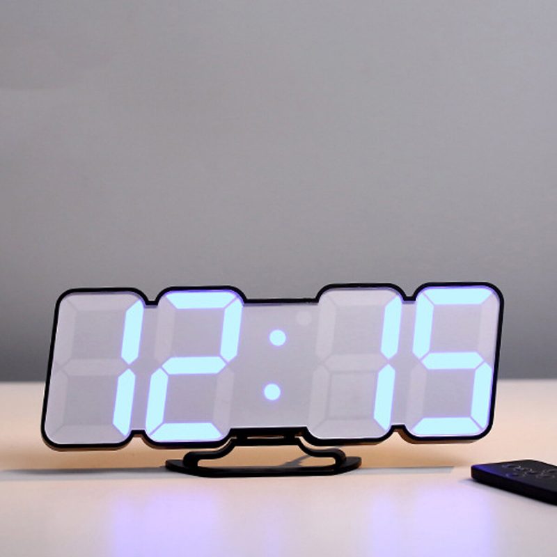30 Digitális Rgb Led Ébresztőóra Távirányító Hőmérséklet Páratartalom Asztali Hangvezérlés Falra Szerelhető Óra