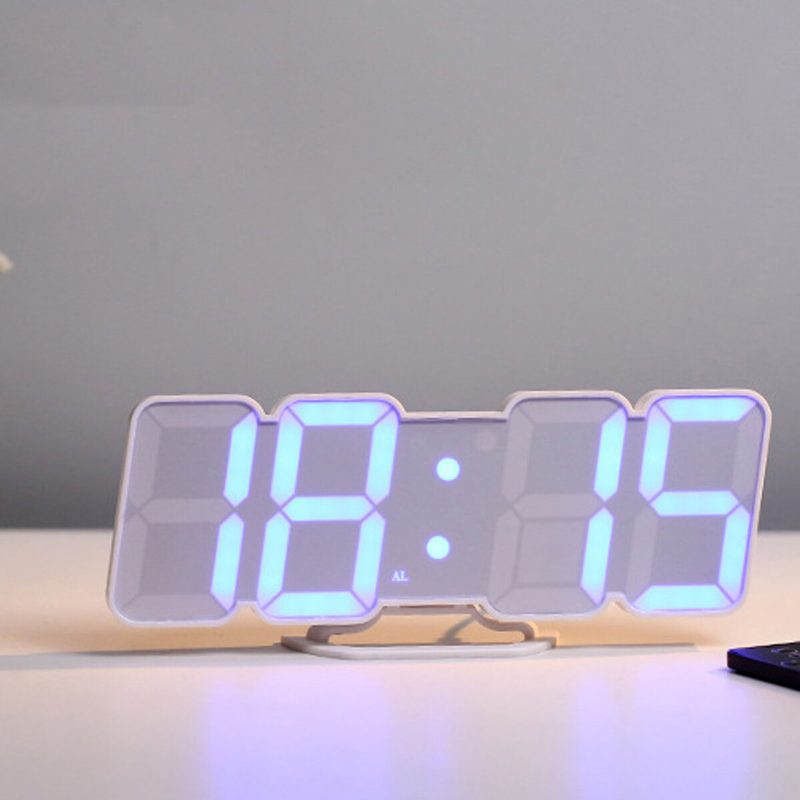 30 Digitális Rgb Led Ébresztőóra Távirányító Hőmérséklet Páratartalom Asztali Hangvezérlés Falra Szerelhető Óra