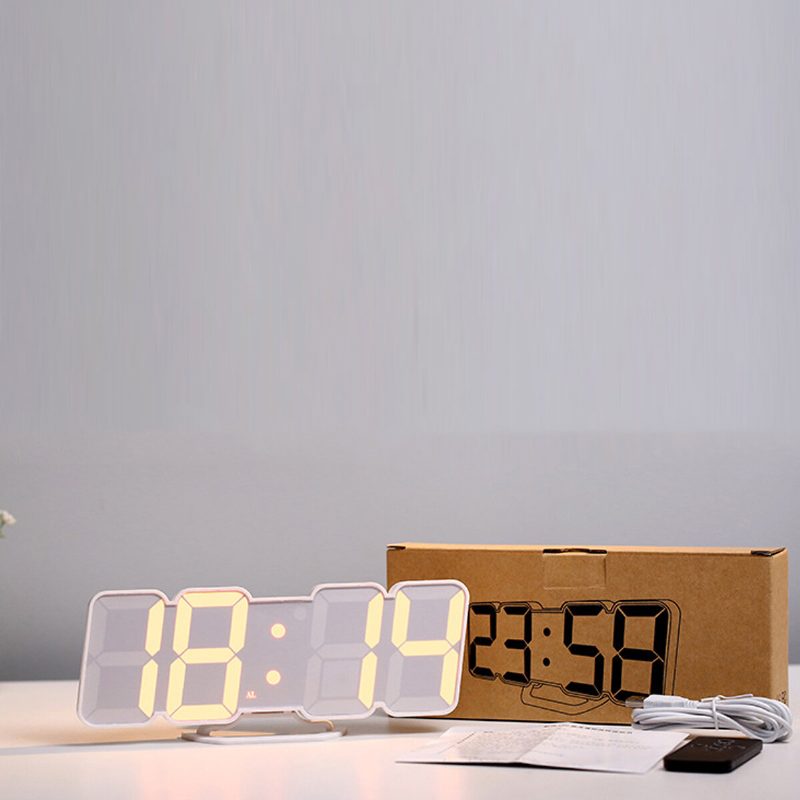 30 Digitális Rgb Led Ébresztőóra Távirányító Hőmérséklet Páratartalom Asztali Hangvezérlés Falra Szerelhető Óra