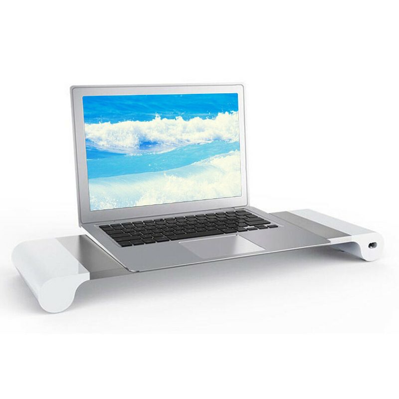Alumínium Asztali Monitorállvány Csúszásmentes Notebook Laptop Emelő 4 Portos Usb Töltővel Imac Macbook Pro Airhez