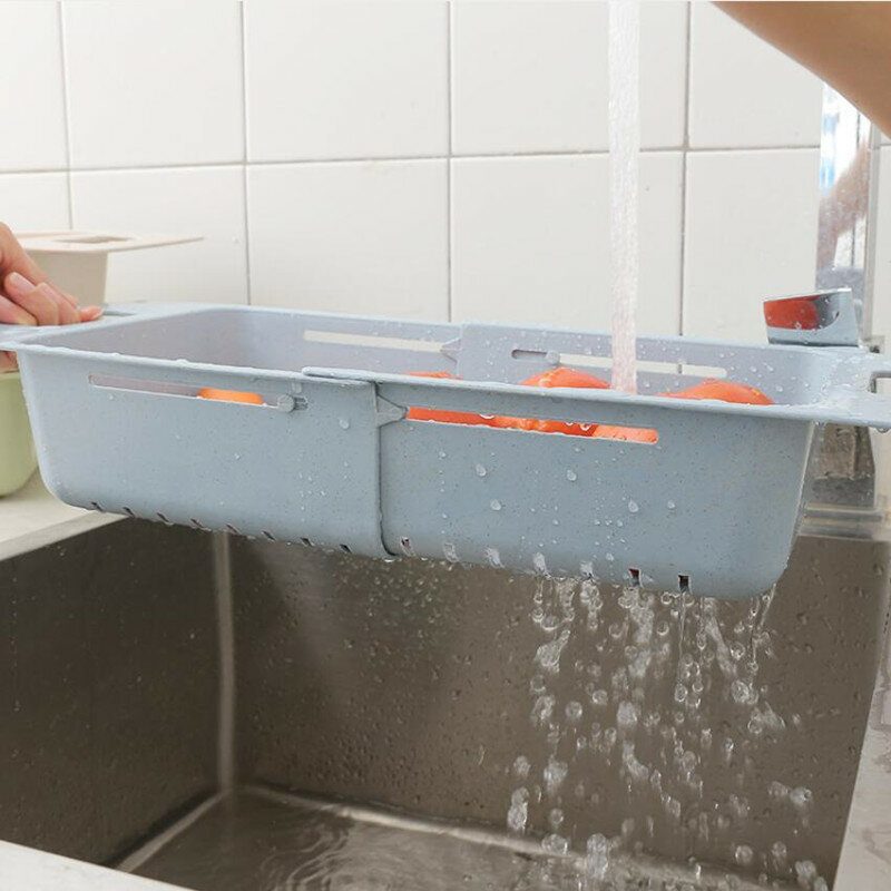 Behúzható Mosogató Üreges Esőtároló Kosár Többcélú Melegítő Szalma Gyümölcs- És Zöldségtartó Állványok Zöldségmosó