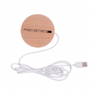 Diy Gyanta Fa Led Éjszakai Lámpa Usb Töltő Műdísz Fa Talp Állvány Kézműves Asztali Dekorációs Kellékek