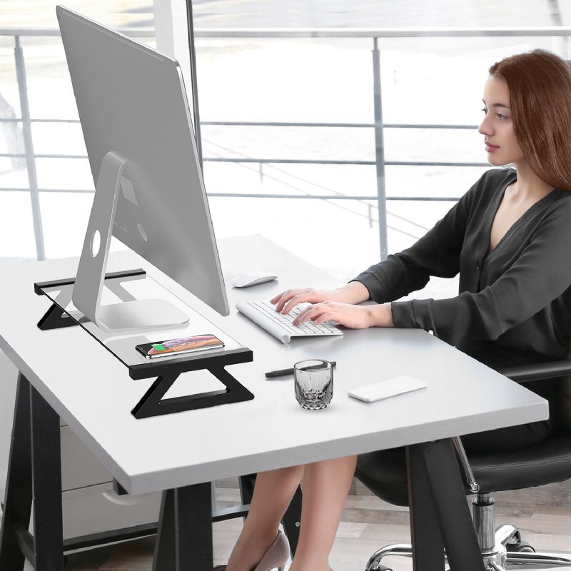 Edzett Üveg Monitor Állvány Felszálló Laptop