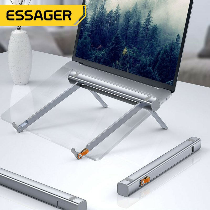 Essager Alumínium Összecsukható Laptoptartó Asztali Állványtartó Macbook Air Pro Tablet Notebook Laptophoz
