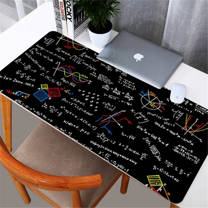 Geometric Math Formula Mouse Pad Comfort Gaming Egérpad Mérete Csúszásgátló Lock Edge E-sport Billentyűzet Asztali Egéralátét Pc Számítógéphez