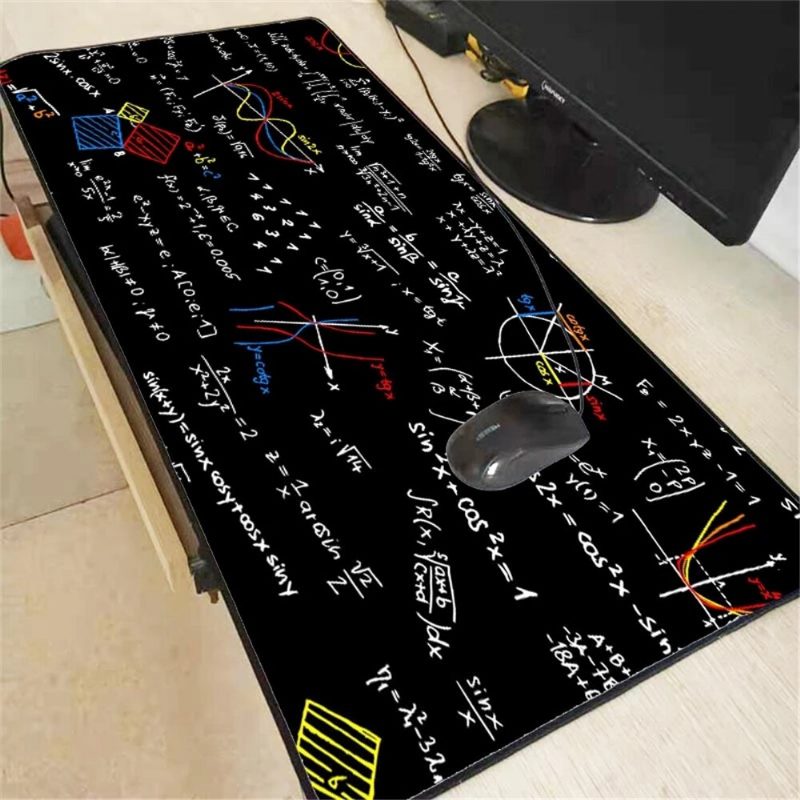 Geometric Math Formula Mouse Pad Comfort Gaming Egérpad Mérete Csúszásgátló Lock Edge E-sport Billentyűzet Asztali Egéralátét Pc Számítógéphez