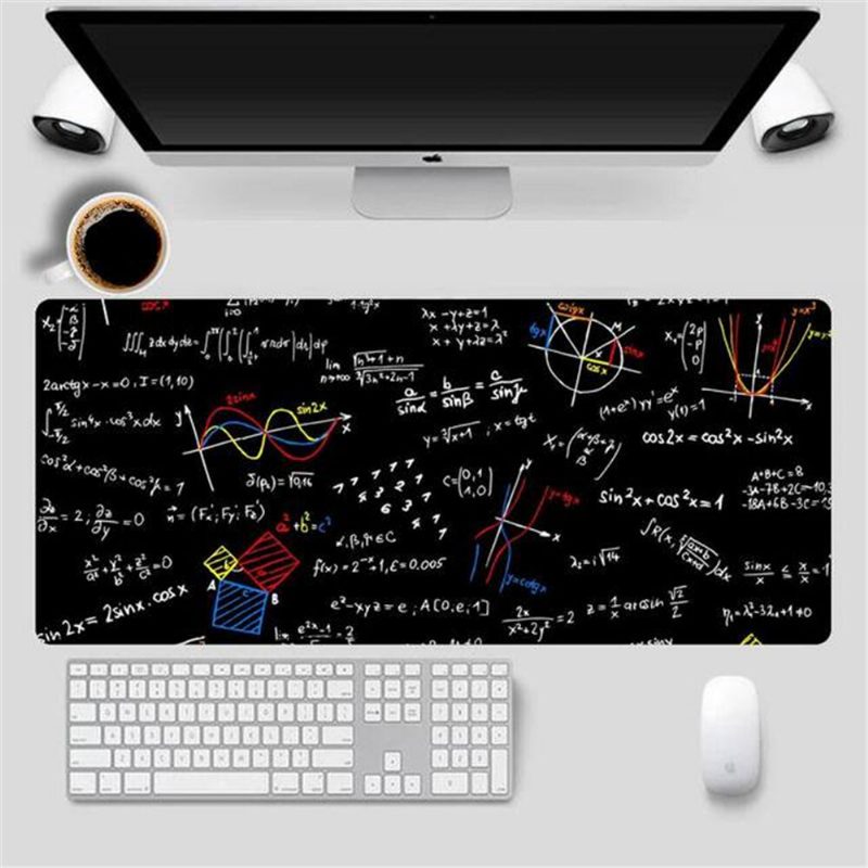 Geometric Math Formula Mouse Pad Comfort Gaming Egérpad Mérete Csúszásgátló Lock Edge E-sport Billentyűzet Asztali Egéralátét Pc Számítógéphez