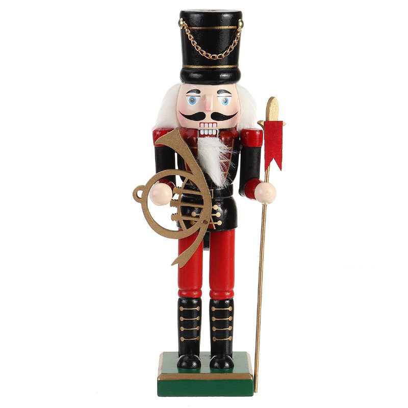 Karácsonyi Diótörő Katona Baba Fa Báb Vintage Asztali Díszek 25 cm Fesztivál Dekoráció