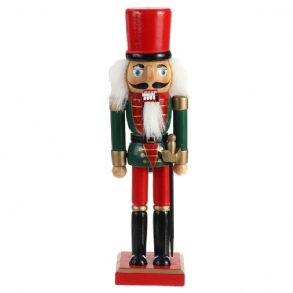 Karácsonyi Diótörő Katona Baba Fa Báb Vintage Asztali Díszek 25 cm Fesztivál Dekoráció