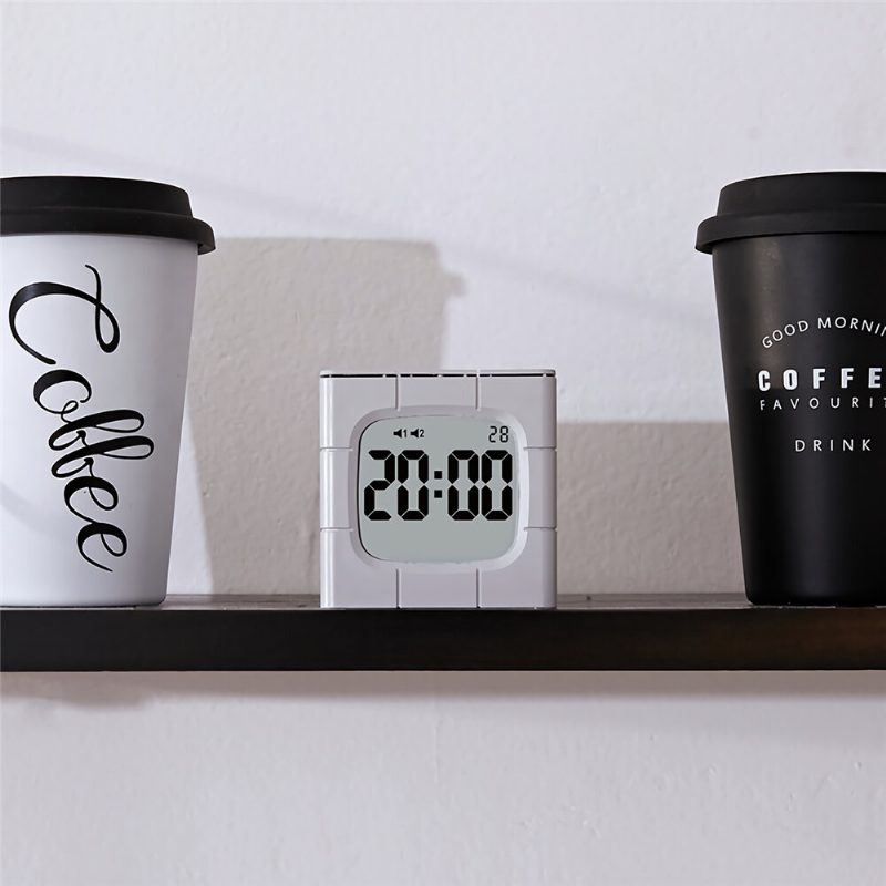 Magic Cube Ébresztőóra Led Multifunkcionális Időkezelő Usb Töltő Időzítő Tanulmány Főzési Kellékek