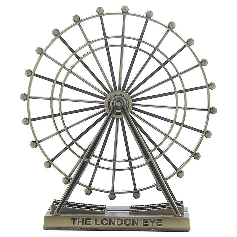Retro Fém A London Eye Óriáskerék Dísz Anglia Épület Otthoni Iroda Kreatív Asztali Dekorációk Modell Emléktárgyak Ajándékok