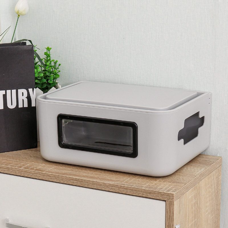 Router Tárolódoboz Falra Szerelhető Tápkábel Patch Panel Tárolótok Tv Set-top Box Rack Kábel Tápcsatlakozó Polcrendező