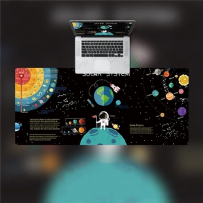 Space Planet Egérpad Laptop Nagyméretű Játékhoz Használható Egérszőnyeg Kiváló Minőségű Nyomtatási Zárolású Edge Design Billentyűzet Asztali Szőnyeg Pc Számítógéphez