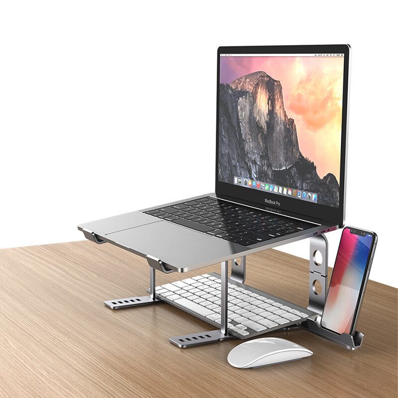 U4 Ergonomikus Laptop Állvány Alumínium Laptoptartó Összecsukható Asztali Tartó Emelő Mobil Tartóval