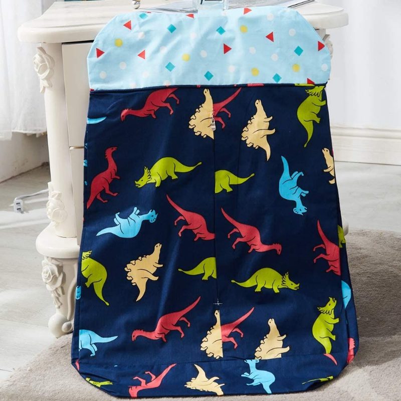 100% Pamut Dinoszaurusz Kiságy Ágyneműgarnitúra Sötétkék Erdő Roar Dino Kisfiú Gyerekágynemű Szett