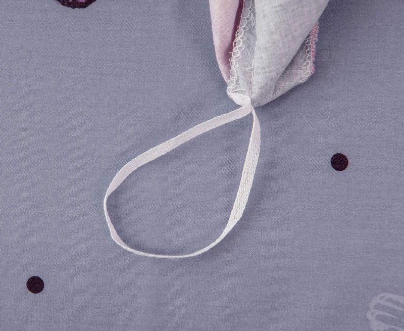 100% Pamut Lány Ágynemű Szett 3 Db Pillangó Mintás Rózsaszín Paplanhuzat
