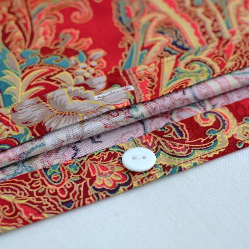 3 Db Paisley Damask Mintás Bohém Paplanhuzatok Minőség 100% Egyiptomi Pamut 1000 Szálszám Szuper Puha
