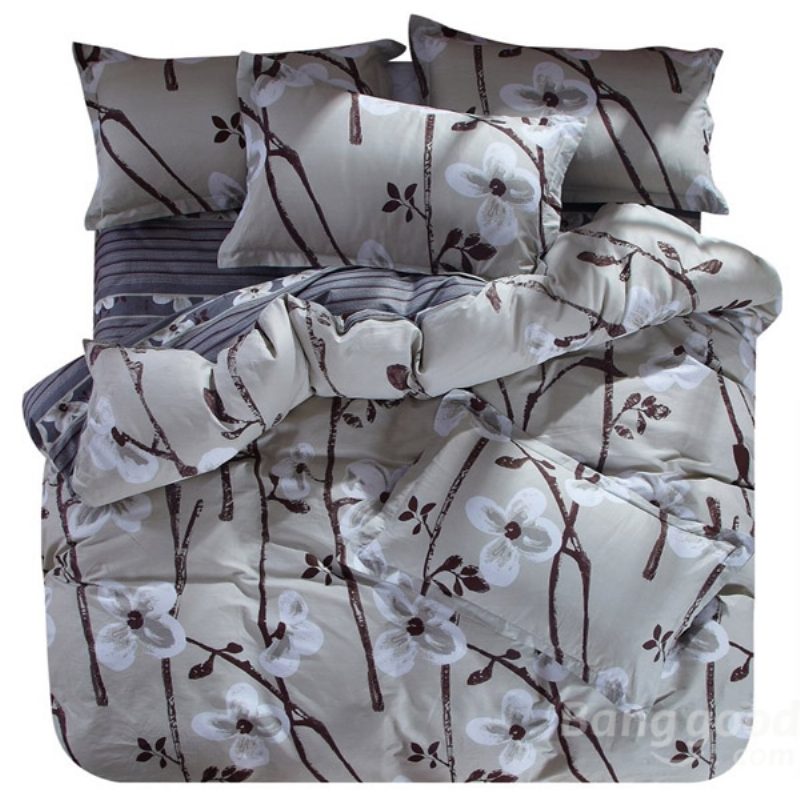 3 Vagy 4 Db Cotton Taffeta Legends Flower Reactive Nyomtatott Ágyneműgarnitúra