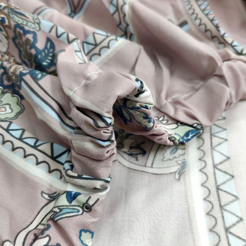 4 Db 100% Egyiptomi Pamut Vintage Ágynemű Szett Modern Boho Chic Medallion Virágmintás Ágyneműkészlet