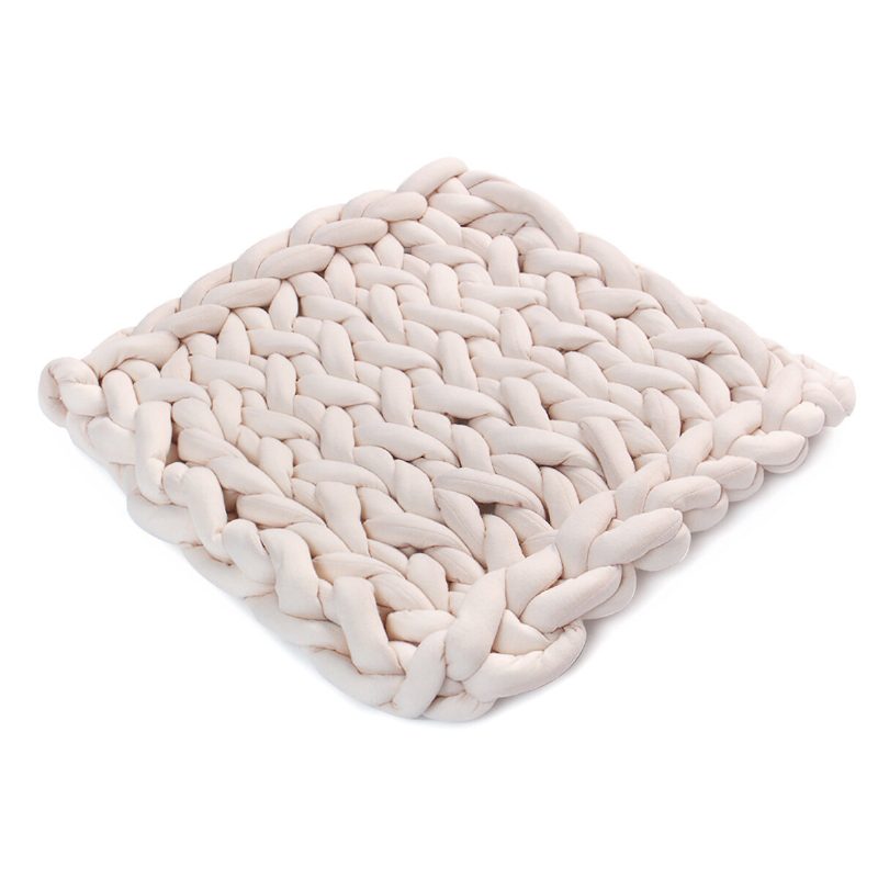 50 X 50 cm-es Kézzel Készített Kötött Takaró Pamut Puha Mosható Szöszmentes Dobás Sokszínű Vastag Szálú Takarók