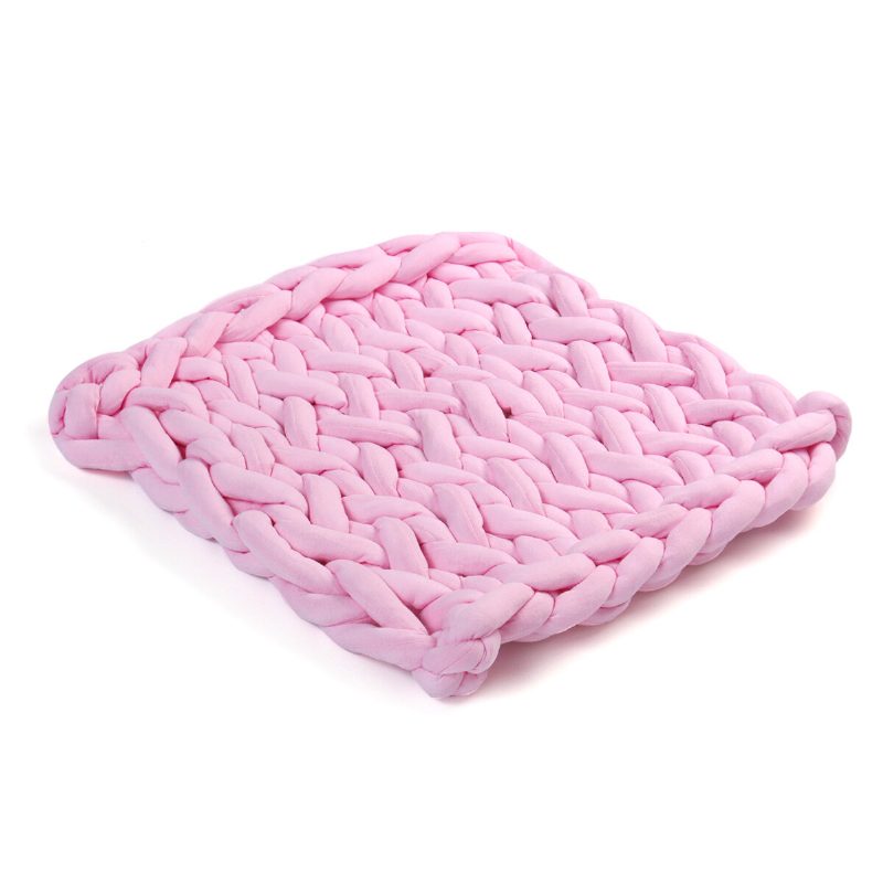 50 X 50 cm-es Kézzel Készített Kötött Takaró Pamut Puha Mosható Szöszmentes Dobás Sokszínű Vastag Szálú Takarók
