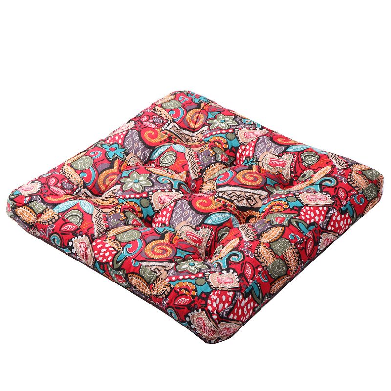 55x55x10cm Négyzet Alakú Tatami Párna Pamut Vászon Padlópárna Szék Ülőpárna