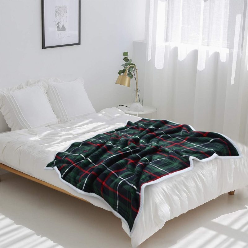 Buffalo Kockás Takaró Flanel Geometriai Dobtakaró 50 X 60