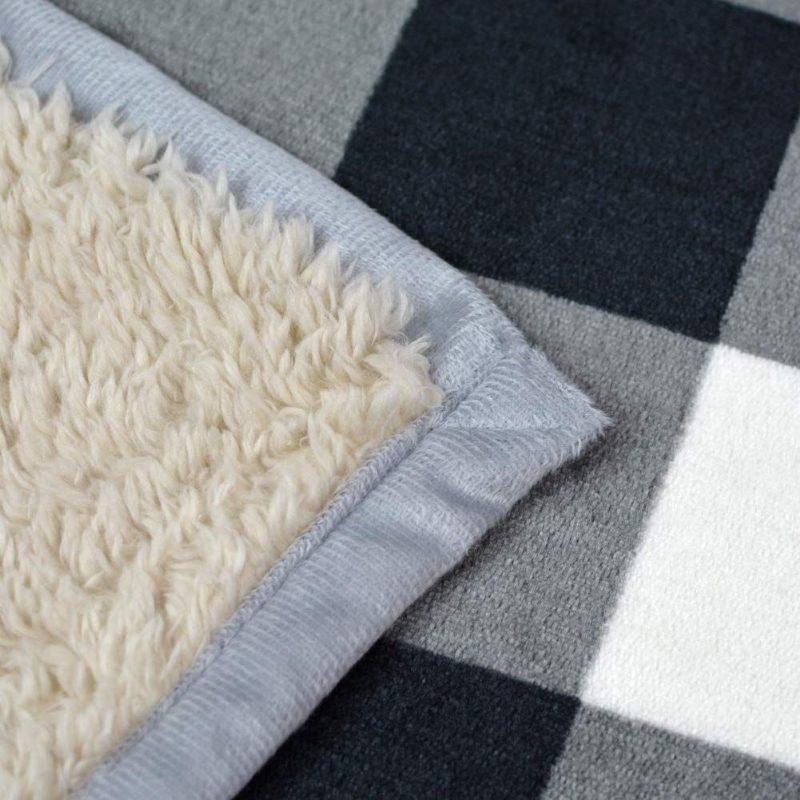 Buffalo Kockás Takaró Flanel Geometriai Dobtakaró 50 X 60