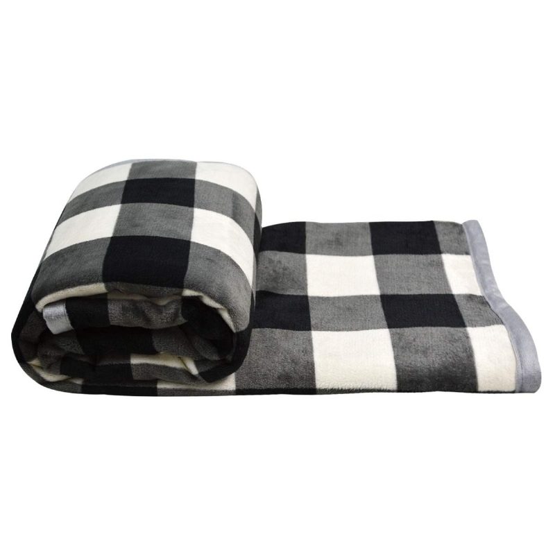 Buffalo Kockás Takaró Flanel Geometriai Dobtakaró 50 X 60