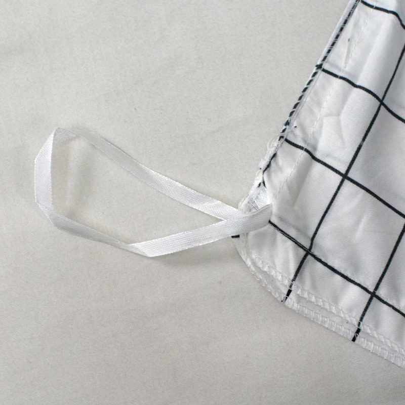 Geometrikus Paplanhuzat Szett King Méretű Fehér Kis Fekete Ráccsal Modern Mintával Nyomtatott Cipzárral Zárható 3 Részes Szálcsiszolt Mikroszálas Ágynemű
