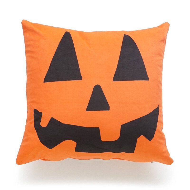 Halloween Tök Denevér Bagoly Mintás Párnahuzat Pamut Lenvászon Párna Huzat Ülés Hom