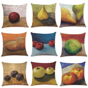 Honana Bx Fruit Olajfestmény Luxus Párnahuzat Graffi Stílusú Díszpárnahuzat Párnahuzatok