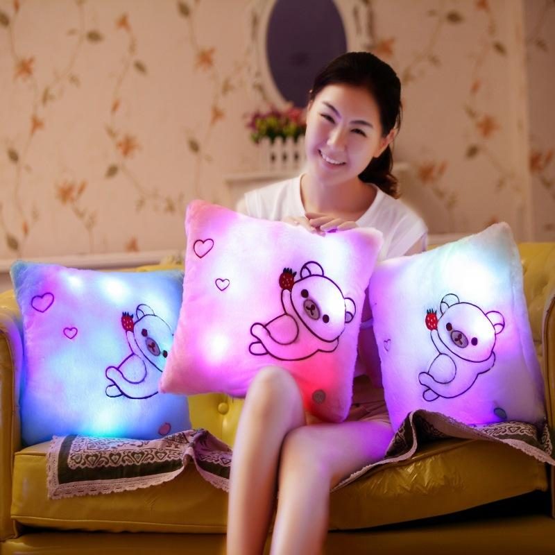 Honana Világító Párna Karácsonyi Játékok Led Light Plüss Vicces Színes Gyerekjátékok Születésnapi Ajándék