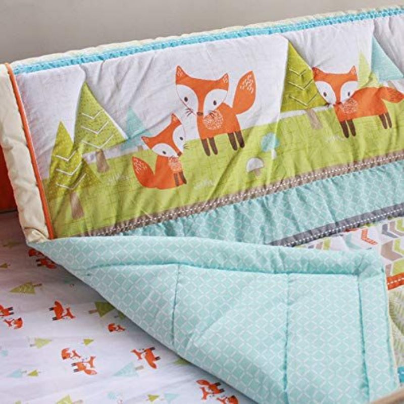 Játékos Fox Kiságy Ágynemű Szett Mint Rácsos Arrow Nyomtatás Ágyneműgarnitúra Woodland Óvodai Többszínű Unisex 8db