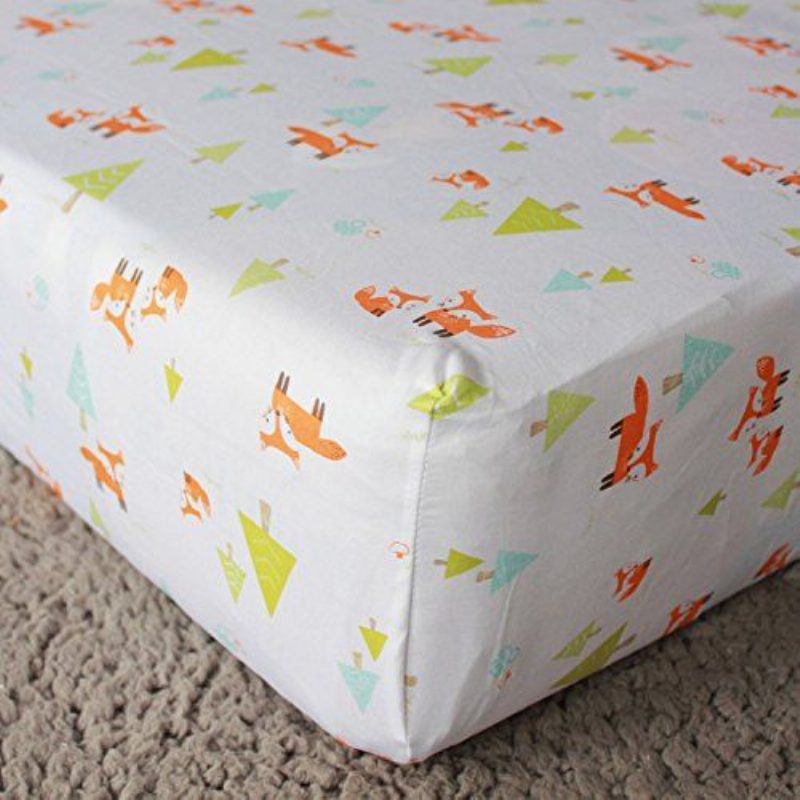 Játékos Fox Kiságy Ágynemű Szett Mint Rácsos Arrow Nyomtatás Ágyneműgarnitúra Woodland Óvodai Többszínű Unisex 8db