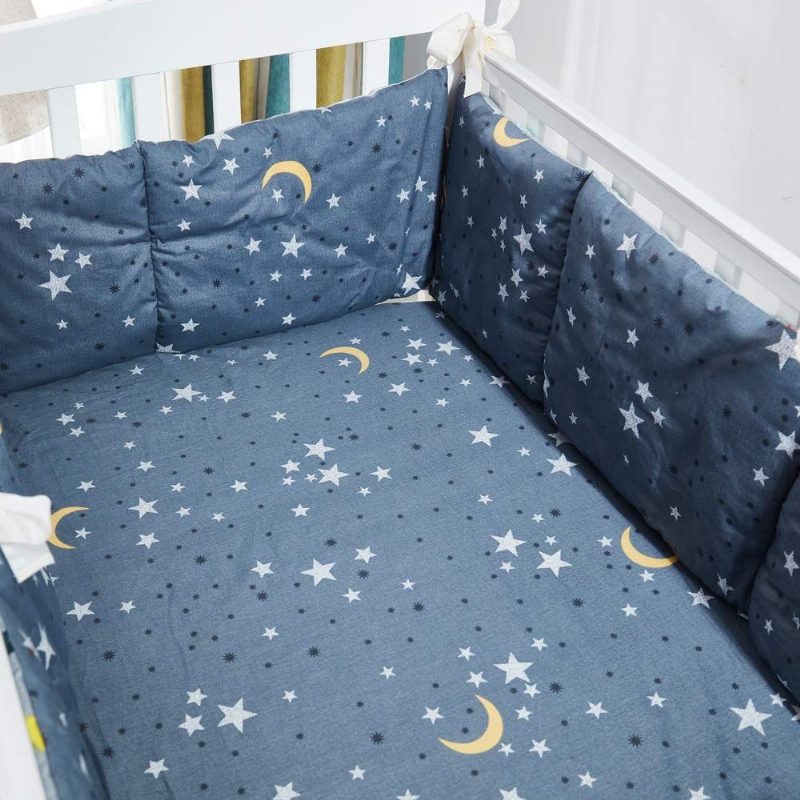 Kisfiú Kiságy Ágyneműkészlet 100% Pamutból Galaxy Babaágynemű Szürke Űrhajós Fiú Gyerekágynemű Szett
