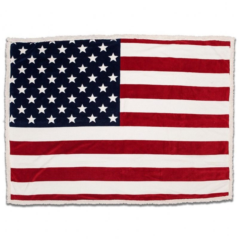 Megfordítható Flanel Gyapjú Sherpa Patriotic Usa Zászló Takaró Csillagok És Csíkok Régi Dicsőség Csillagfényes Zászlódobás