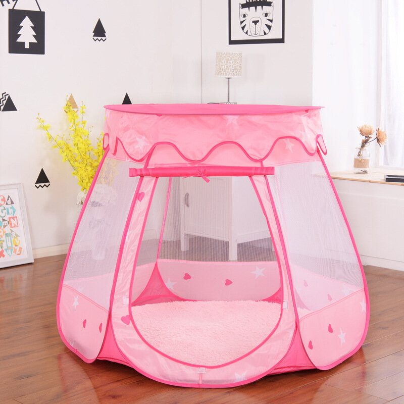 Nagy Princess Castle Girls Pink Beltéri Játszósátor Gyerekek Úgy Tesznek Mintha Kerti Játszóházat Csinálnának