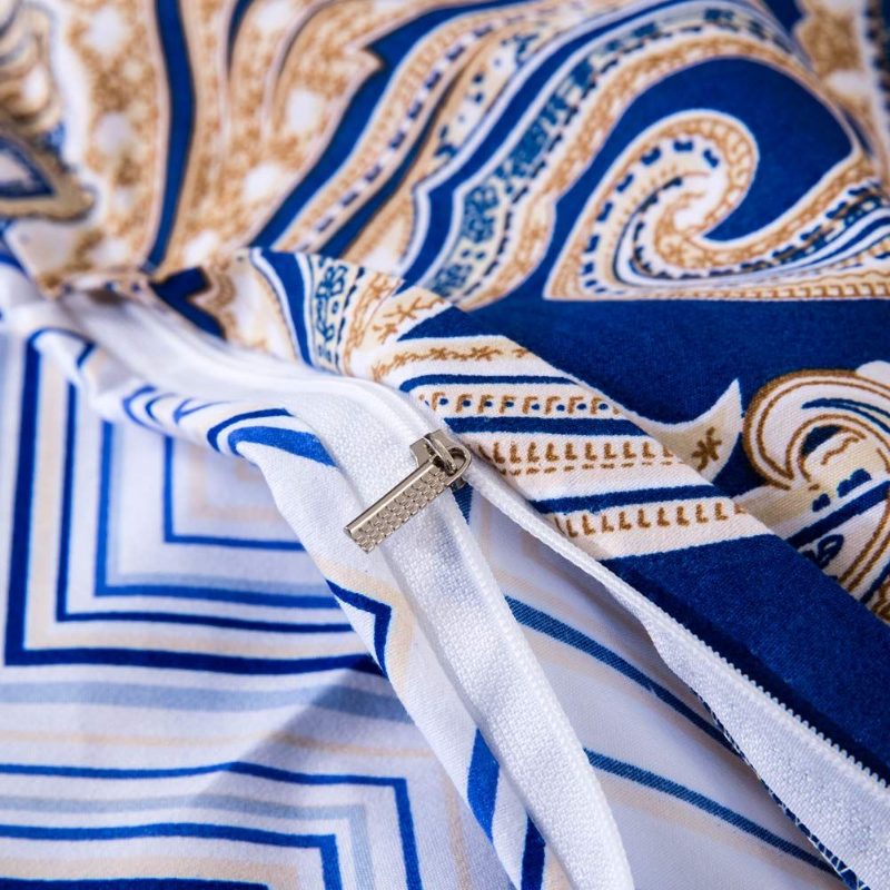 Paisley Ágyneműgarnitúra Queen Méretű 3db Bohemian Damask Paplanhuzat Cipzárral (1 + 2 Paplan)