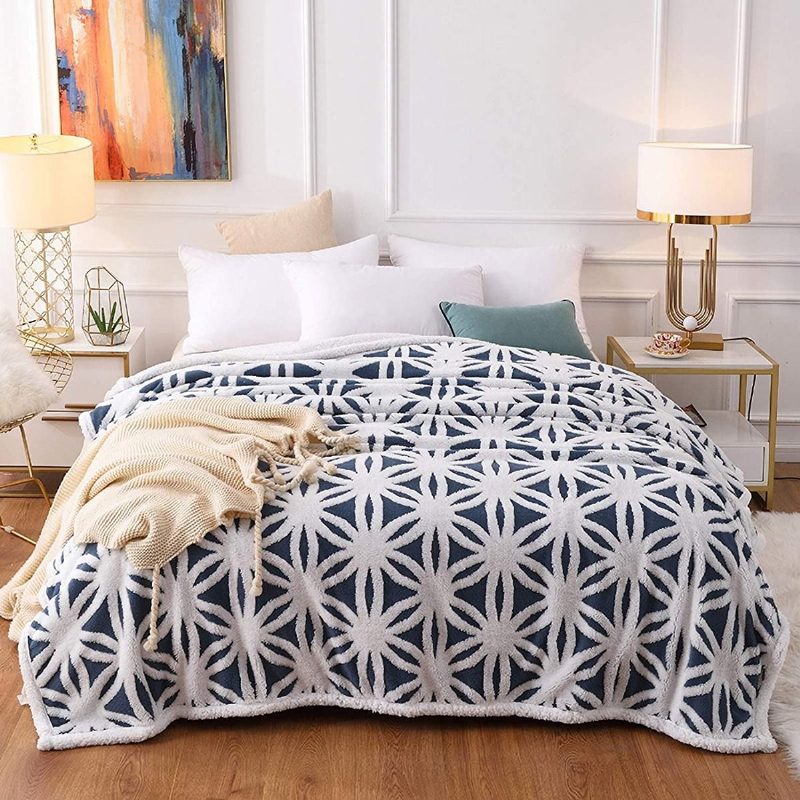 Polár Takaró Bolyhos Puha Sherpa Kétoldalas Kidobható Ágy Kanapéhoz Ultra-plush Travel Camping 59"x 78" (150 * 200 cm)