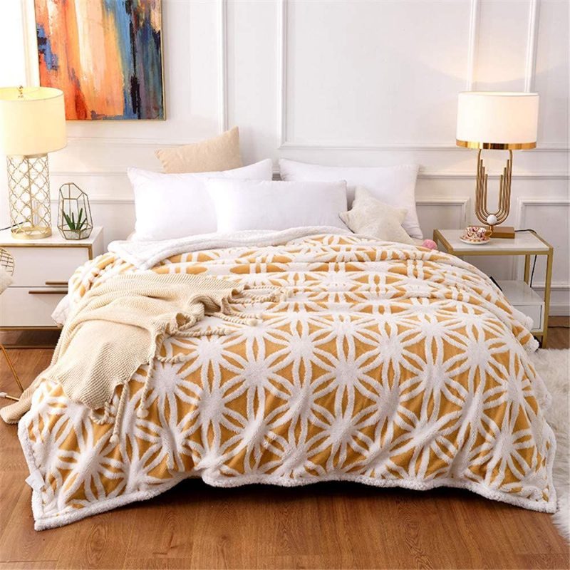 Polár Takaró Bolyhos Puha Sherpa Kétoldalas Kidobható Ágy Kanapéhoz Ultra-plush Travel Camping 59"x 78" (150 * 200 cm)