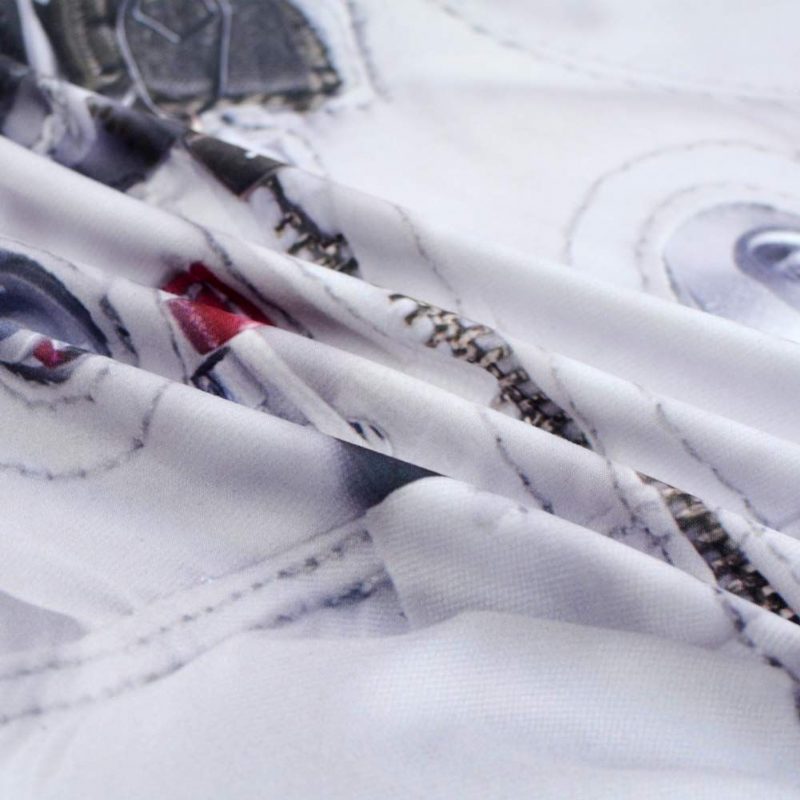 Spaceman Paplanhuzat Szett Cipzárral Iker Méretű 2 Részes (1 Paplanhuzat+1 Párnahuzat) Karácsonyi Mintás Nyomtatott Ágyneműgarnitúrák
