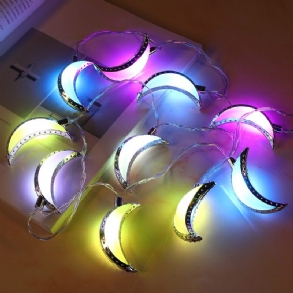 10db Led Deluxe Ramadan Night Lights Eid String Light Moon Dekorációk