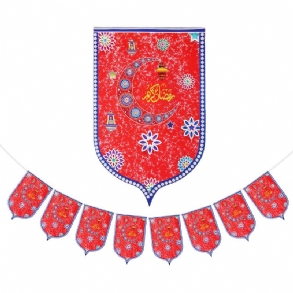 8db Ramadan Mubarak Arab Sármány Iszlám Ünnepi Zászlós Zászló Dekoráció