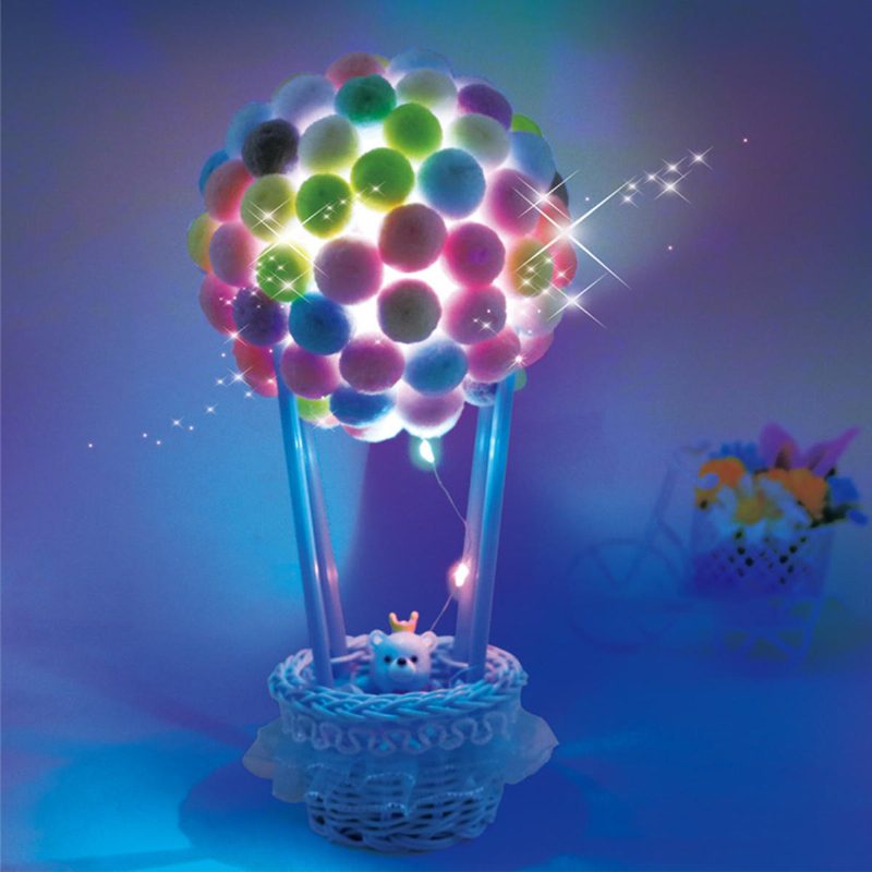 Diy Világító Golyós Rögzítő Hőlégballon Fényes Dísz Asztallap Éjszakai Lámpa