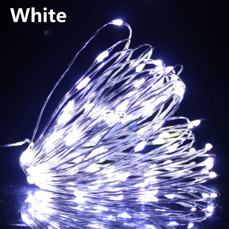 Fairy Lights Rézhuzalos Led-füzér Lámpák Elemmel