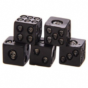 Fs-01 5 Db-os Fekete Koponya Kocka Készlet Vigyorgó Deluxe Devil Poker Doce Gothic Szerencsejáték