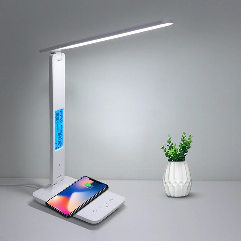 Led Asztali Lámpa 10 W-os Qi Gyors Vezeték Nélküli Töltővel